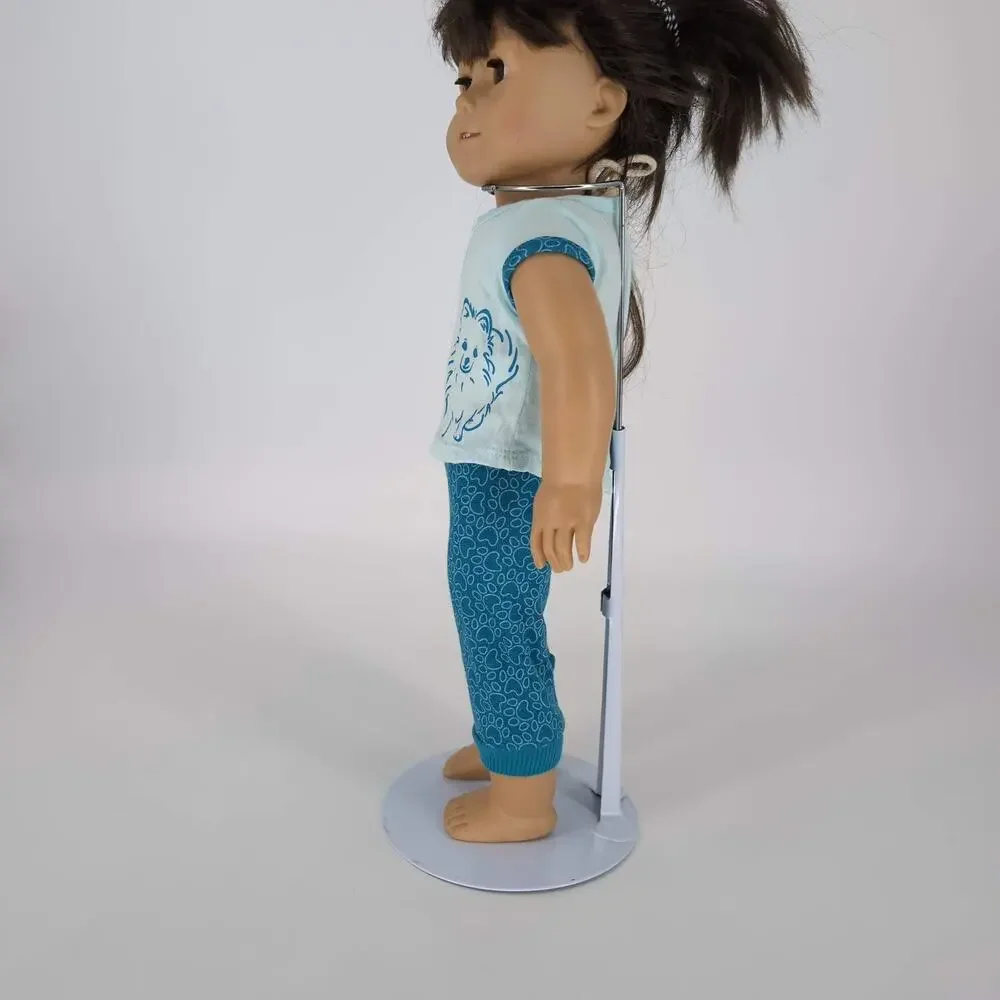 American Girl Doll Retired Blue Two Piece Pomeranian Pajamas Set for 18